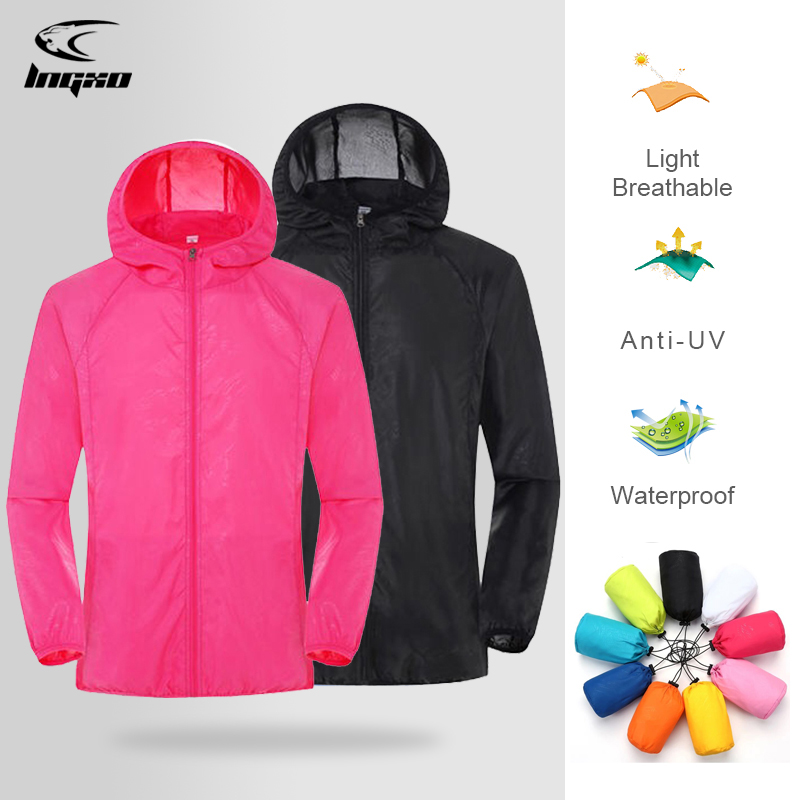 Outdoor Adventure Clothing - Men Women Hiking Jacket Waterproof Quick