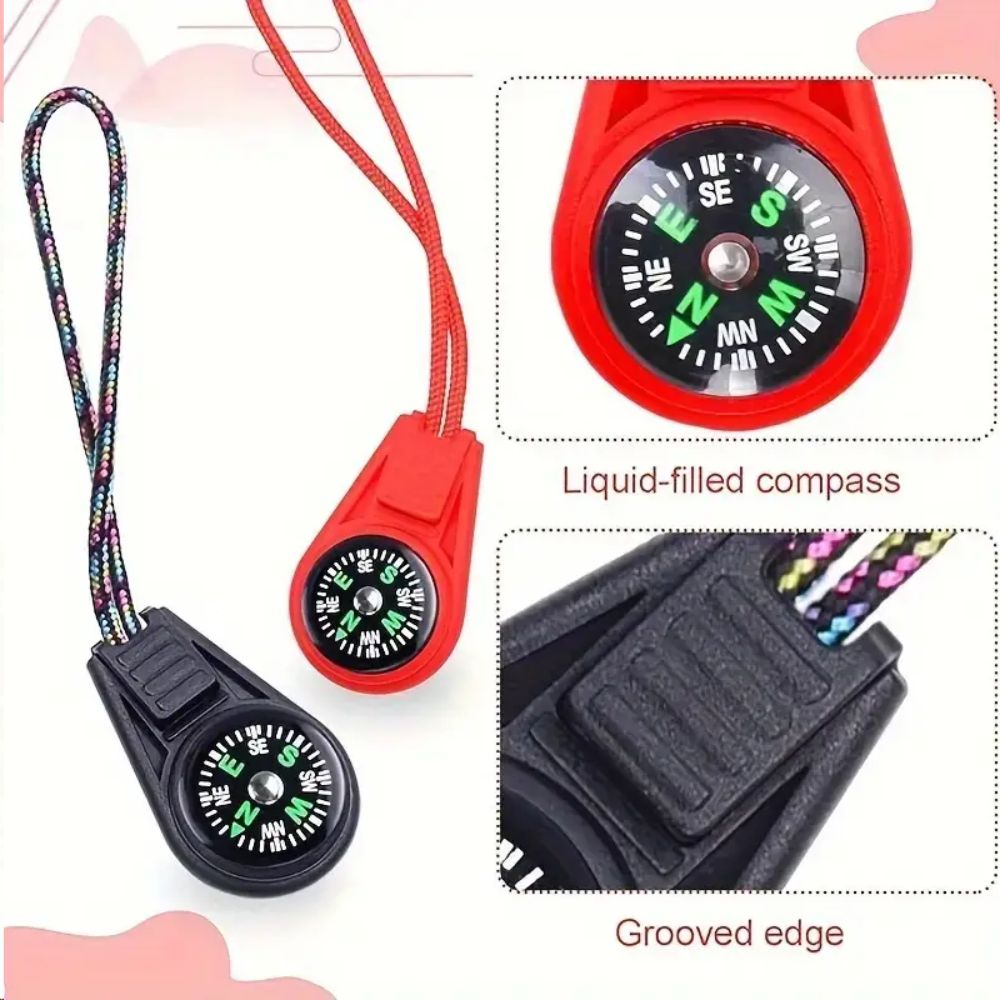 Outdoor Adventure Guide - Waterproof Mini Survival Compass Multifunctional Portable