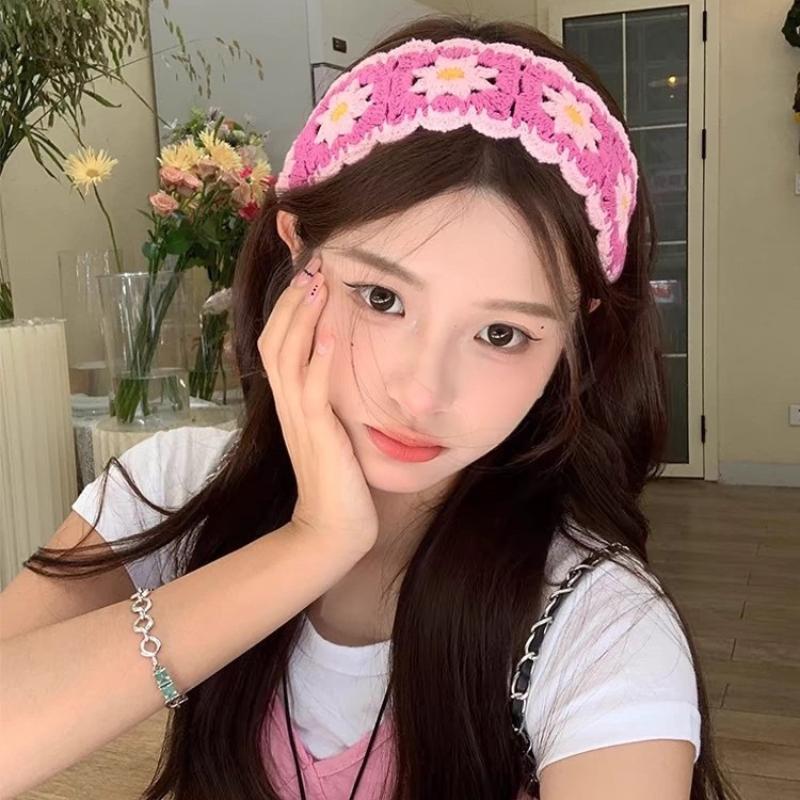 Outdoor Adventure Day - Soft Floral Knitted Turban Headwear Perfect