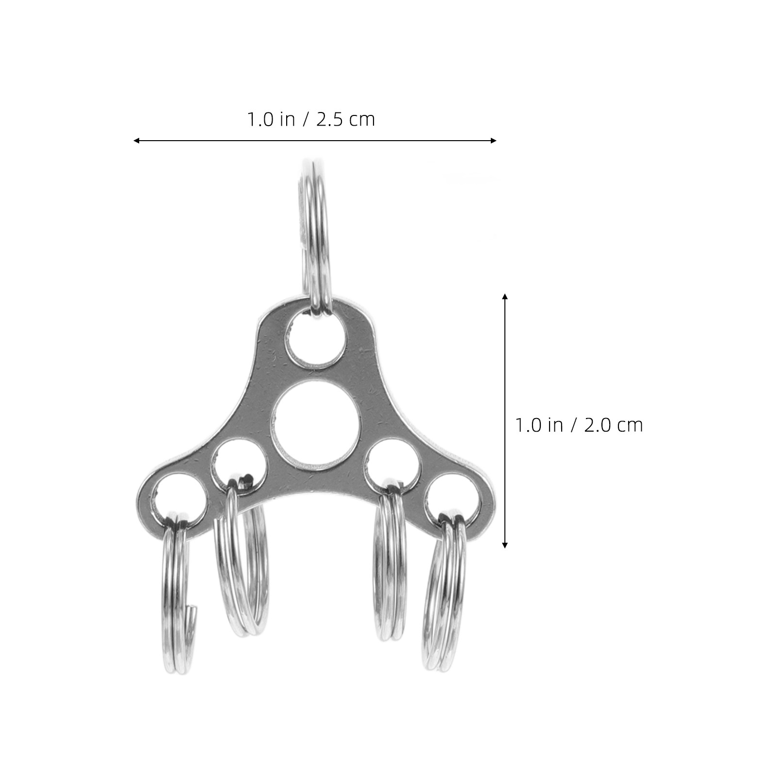 5Pcs Stainless Steel Keychain  - Outdoor Adventure Day ulasan dan harga