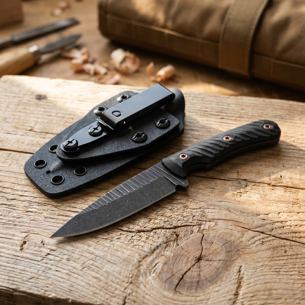 Full Tang Bushcraft Knife D2 B - Survival Knife Full Tang ulasan dan harga