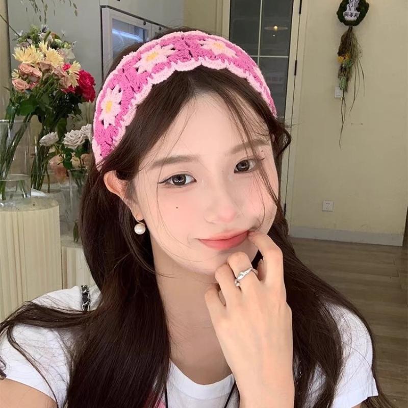 Soft Floral Knitted Turban Hea - Outdoor Adventure Day ulasan dan harga