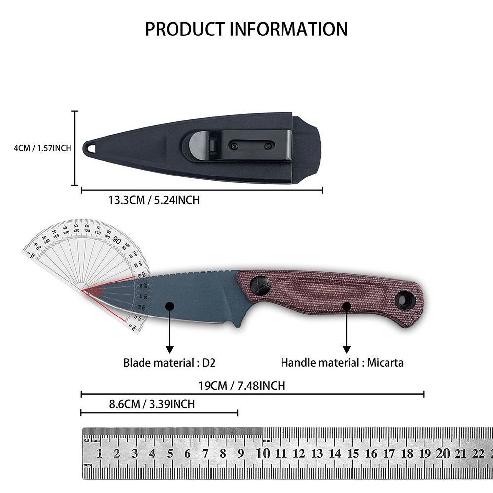 Dacian BM 203BT/203-1 Fixed D2 - Survival Knife Full Tang ulasan dan harga