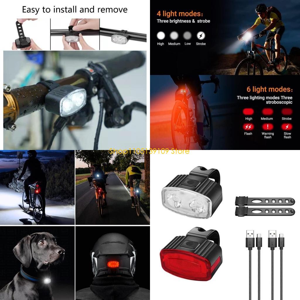 LED Bike Front and Rear Lights - Outdoor Adventure Day ulasan dan harga