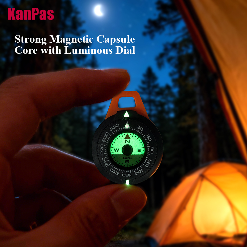 KANPAS EDC Mini Compass, Lumin - Outdoor Adventure Gear ulasan dan harga