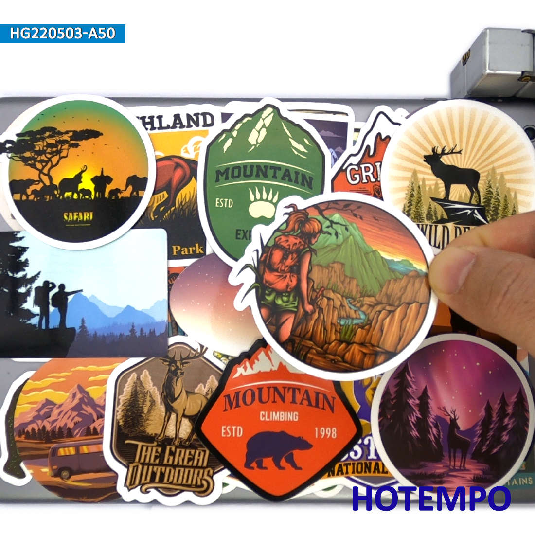 World Travel Stickers Set, Cli - Outdoor Adventure World ulasan dan harga